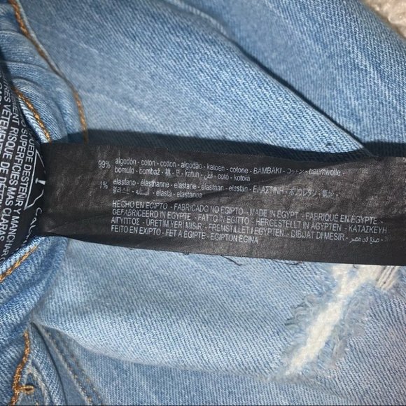 Zara Jeans Women’s  Size 6 US Light Wash Denim Distressed Skinny Cut Frayed Hem - Picture 9 of 9